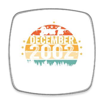 Original December 2002 Vintage Birthday 2002 - Square fridge magnet - white - Front