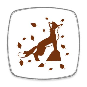 Renard - Animal, Zoo, Amoureux des animaux, Conservation de la nature - Magnet carré - blanc - Devant