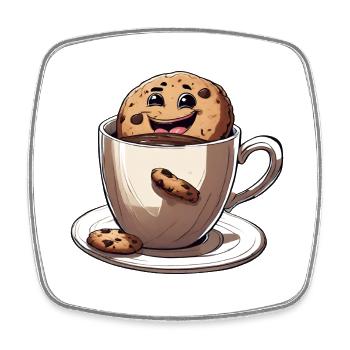 Coffee Coffee Cup Caffeine Gift Coffee Bean - Square fridge magnet - white - Front