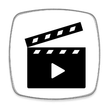 cinema - Viereckiger Kühlschrankmagnet - Weiß - Vorne