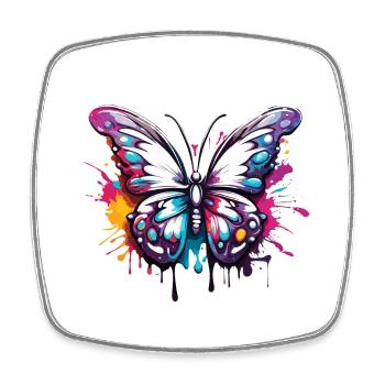 Butterfly / Animal / Insect / Flying / Summer - Square fridge magnet - white - Front