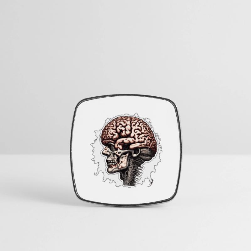 Brain / Knowledge / Intelligence / Clever / Thinking Square fridge magnet