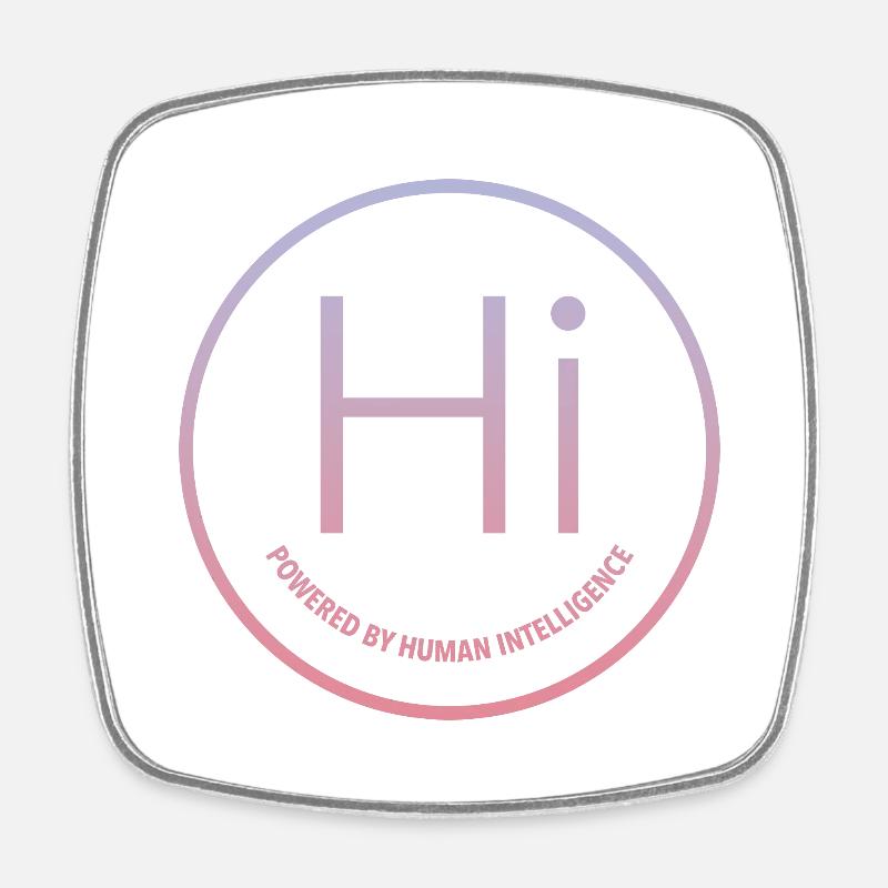 Propulsé par l’intelligence humaine - Magnet carré - blanc