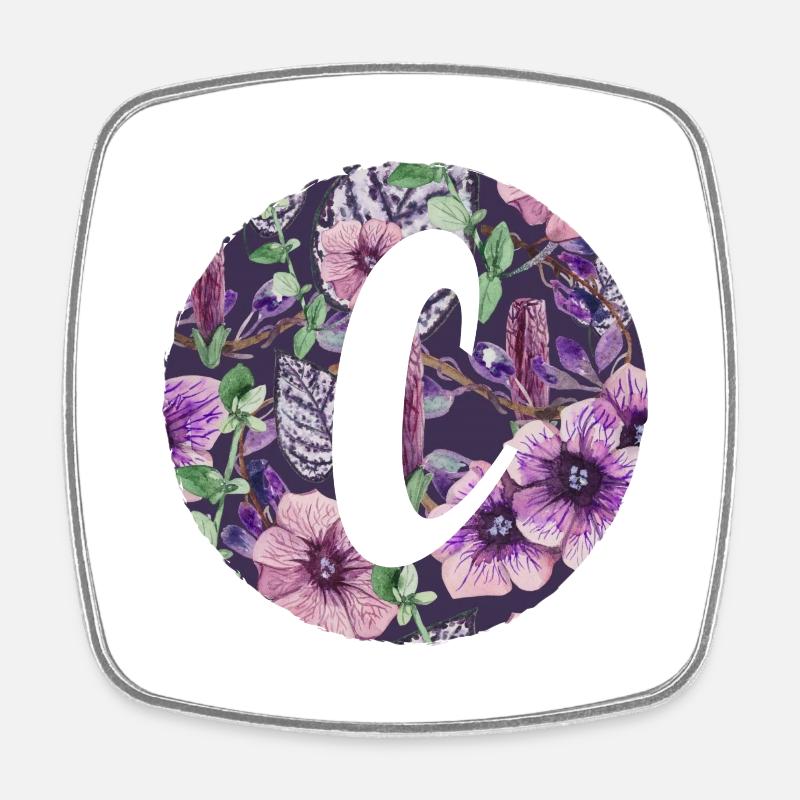 Point (C) - Square fridge magnet - white