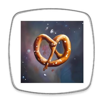 Brezel-Galaxie - Viereckiger Kühlschrankmagnet - Weiß - Vorne