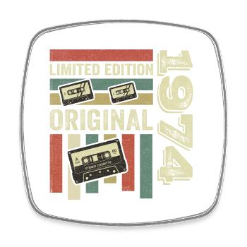 Vintage 1974 - Retro Birthday Quote 1974 - Square fridge magnet - white - Front