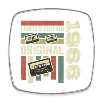 Millésime 1966 - rétro anniversaire disant 1966 - Magnet carré - blanc - Devant