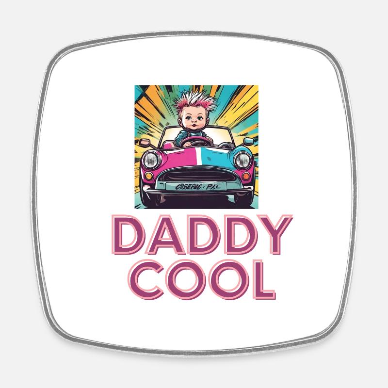 DaDdY COOL - Viereckiger Kühlschrankmagnet - Weiß