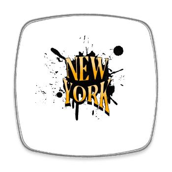 New York Vibe - Square fridge magnet - white - Front