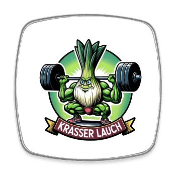 Krasser Lauch - Viereckiger Kühlschrankmagnet - Weiß - Vorne