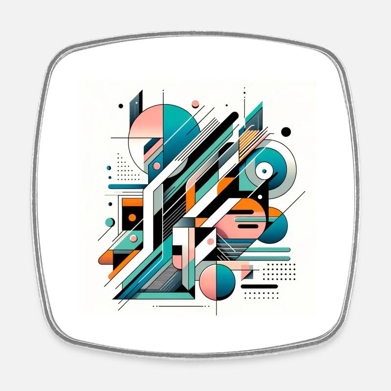 Modern Matrix - Square fridge magnet - white