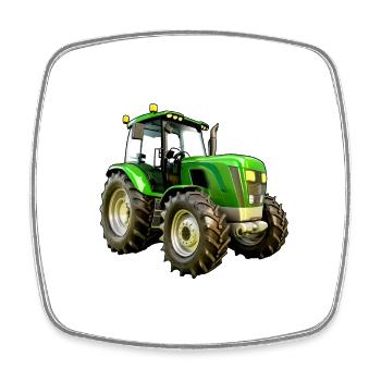 Modern Tractor Tractor - Square fridge magnet - white - Front