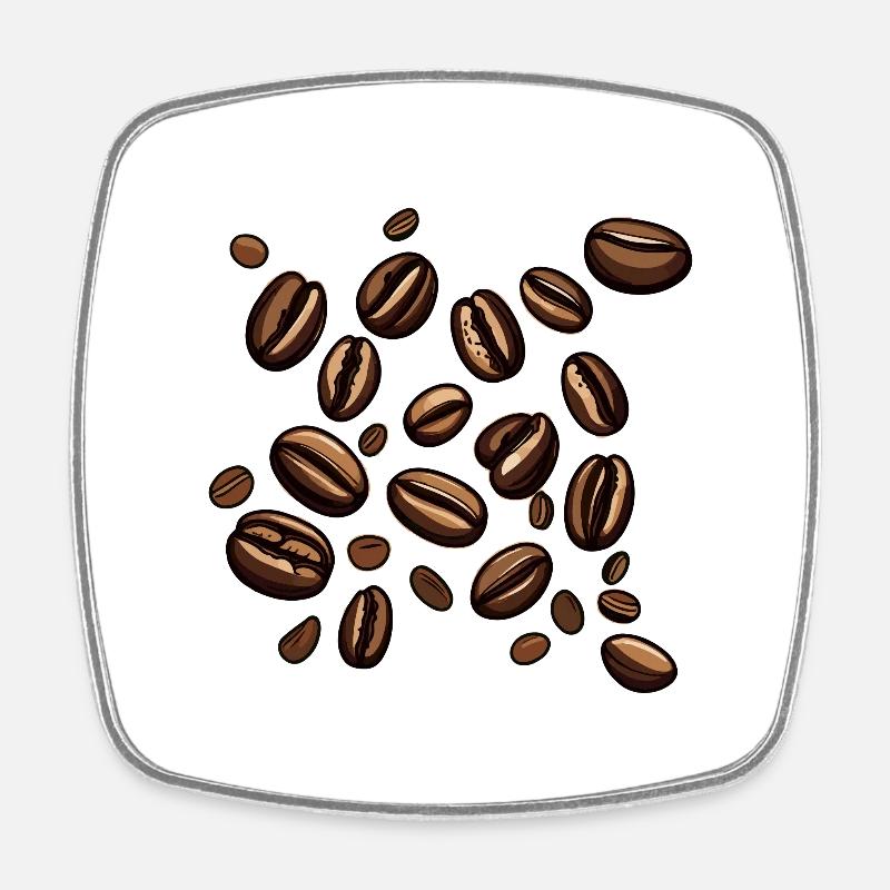 Grains de café Café - Magnet carré - blanc