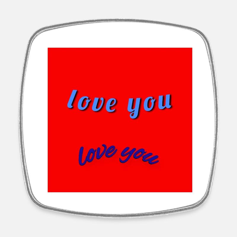 My Design - Square fridge magnet - white