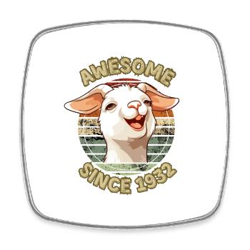 awesome Since 1932 - Humor 1932 Geburtstagsgeschenk - Viereckiger Kühlschrankmagnet - Weiß - Vorne