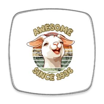 awesome Since 1936 - Humor 1936 Geburtstagsgeschenk - Viereckiger Kühlschrankmagnet - Weiß - Vorne