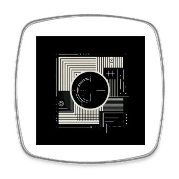 Architectural Fusion - Viereckiger Kühlschrankmagnet - Weiß - Vorne