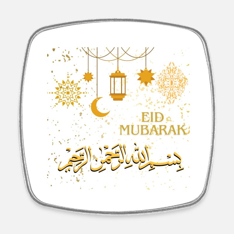 Ramadan, Eid Mubarak - Viereckiger Kühlschrankmagnet - Weiß