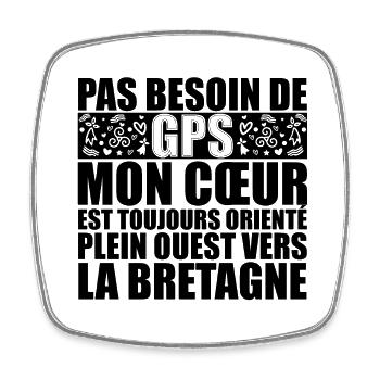 BRETON - Magnet carré - blanc - Devant