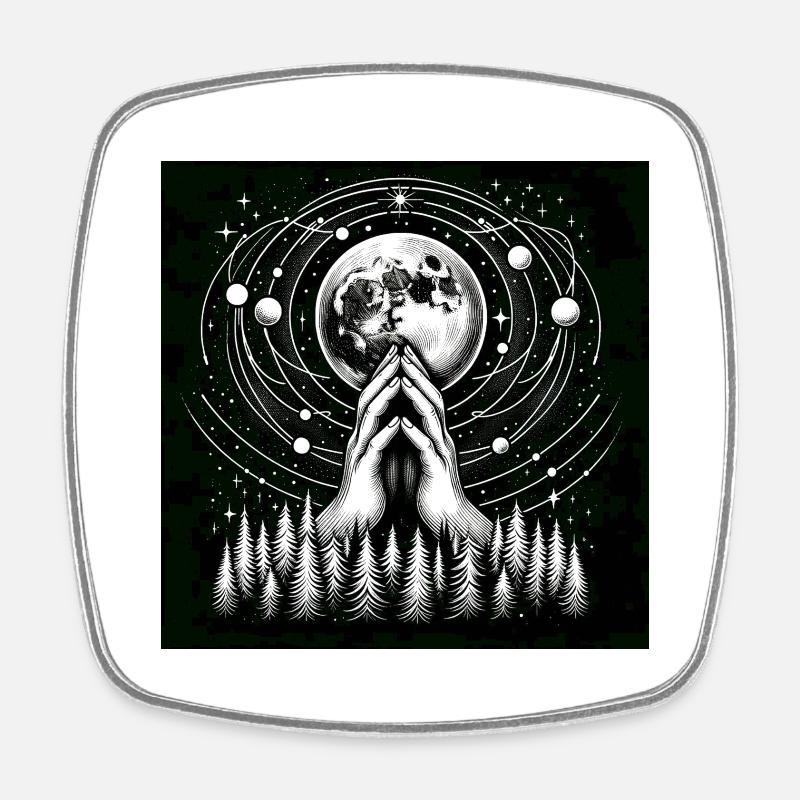 Galactic Guardians - Square fridge magnet - white