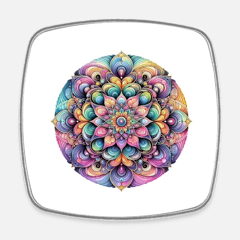 L’élégance de la fleur de couleur - Magnet carré - blanc