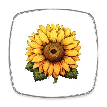 Sunflower - Square fridge magnet - white - Front