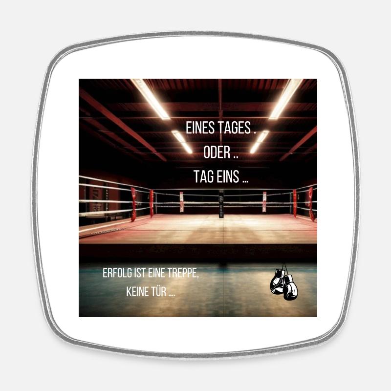 Motivation Geschenkidee - Viereckiger Kühlschrankmagnet - Weiß