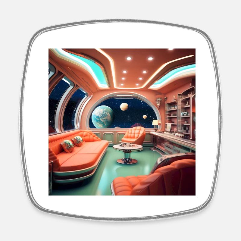 Futur intérieur - Magnet carré - blanc