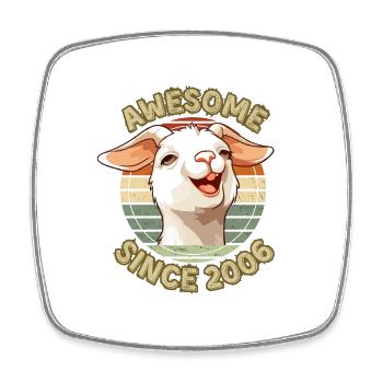 awesome Since 2006 - Humor Birthday Gift 2006 - Square fridge magnet - white - Front