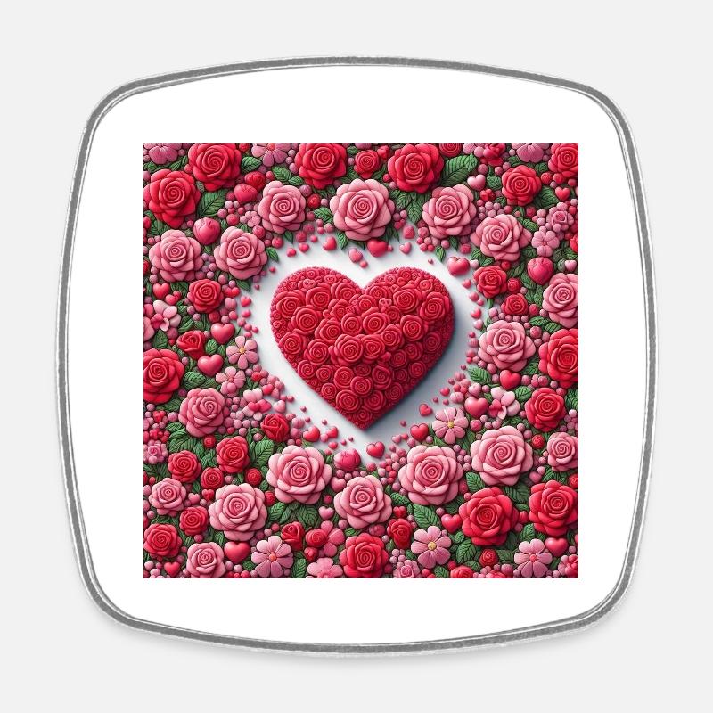 Joyeuse Saint-Valentin - Magnet carré - blanc