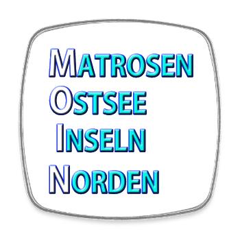 Matrosen Moin - Viereckiger Kühlschrankmagnet - Weiß - Vorne