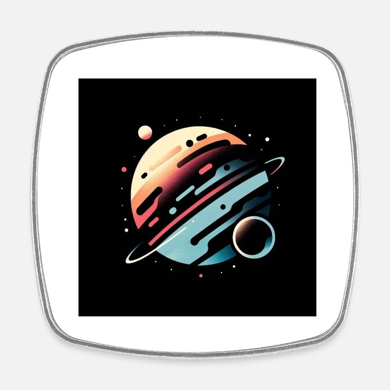 Cosmic elegance - Square fridge magnet - white
