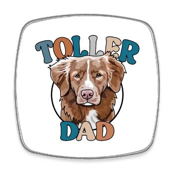 Great Dad Dog Nova Scotia Duck Tolling Retriever - Square fridge magnet - white - Front