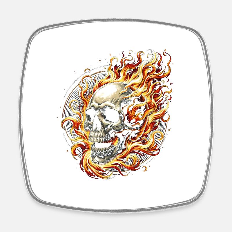 Infernal Resilience - Square fridge magnet - white