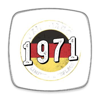 Jahrgangs 1971 Limitierte Auflage 53 Jahre alt - Viereckiger Kühlschrankmagnet - Weiß - Vorne