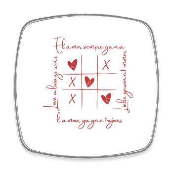 Saint Valentin love - Square fridge magnet - white - Front