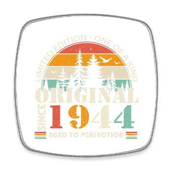 1944 : Légende vintage pour le 80e anniversaire - Magnet carré - blanc - Devant