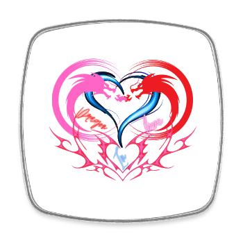 dragonlove - Square fridge magnet - white - Front