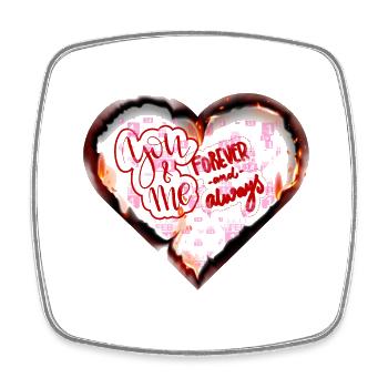 love saint valentine - Square fridge magnet - white - Front