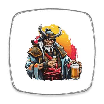 Samurai / Japanese / Harakiri / Katana / Man - Square fridge magnet - white - Front