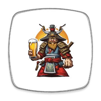 Samurai / Japanese / Harakiri / Katana / Man - Square fridge magnet - white - Front