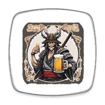 Samurai / Japanese / Harakiri / Katana / Man - Square fridge magnet - white - Front