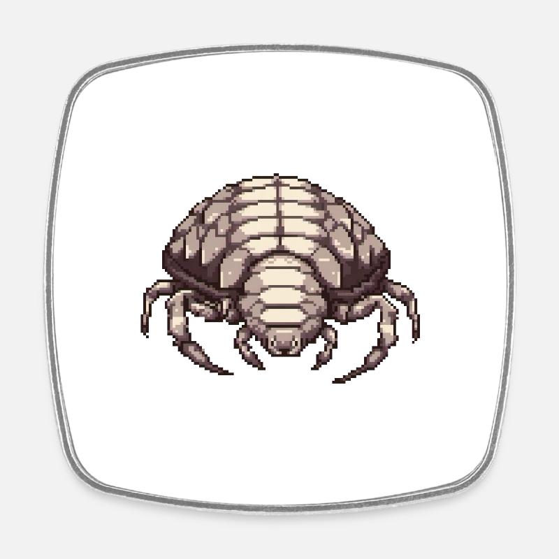 Dairy Cow spotted Isopod - Square fridge magnet - white