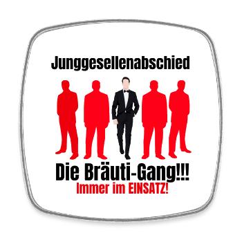 BräutigamJGA - Viereckiger Kühlschrankmagnet - Weiß - Vorne
