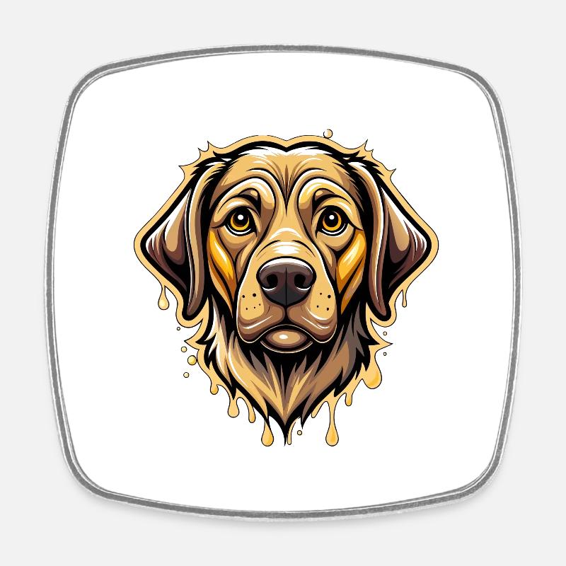 labrador retriever - Viereckiger Kühlschrankmagnet - Weiß