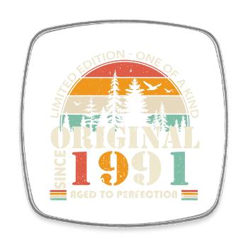 1991 : Légende vintage pour le 33e anniversaire - Magnet carré - blanc - Devant