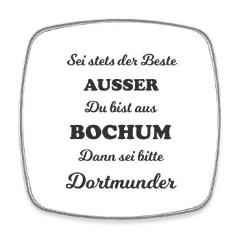 Fans from the Ruhr area - Square fridge magnet - white - Front