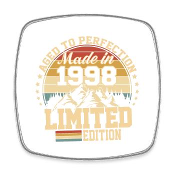 1998 birthday 1998 born in 1998 birthday - Square fridge magnet - white - Front