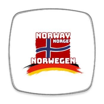 Norway Germany - Square fridge magnet - white - Front