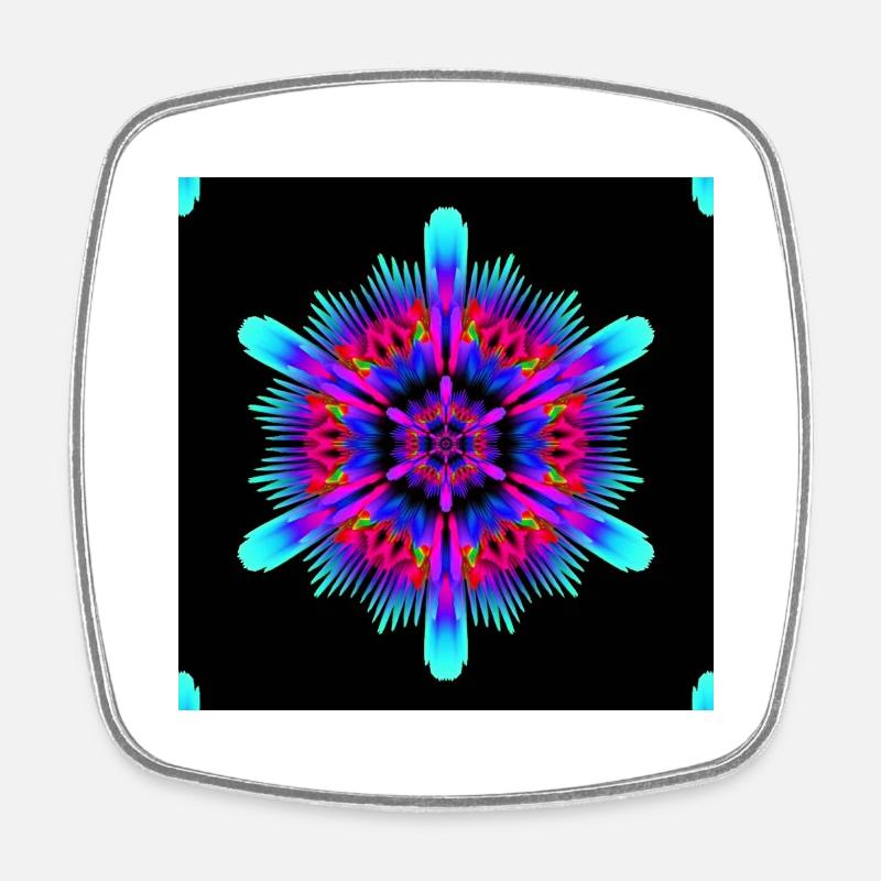 Flowerpower - Square fridge magnet - white